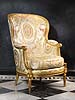 An extremely fine Louis XVI carved giltwood bergère stamped G + Iacob